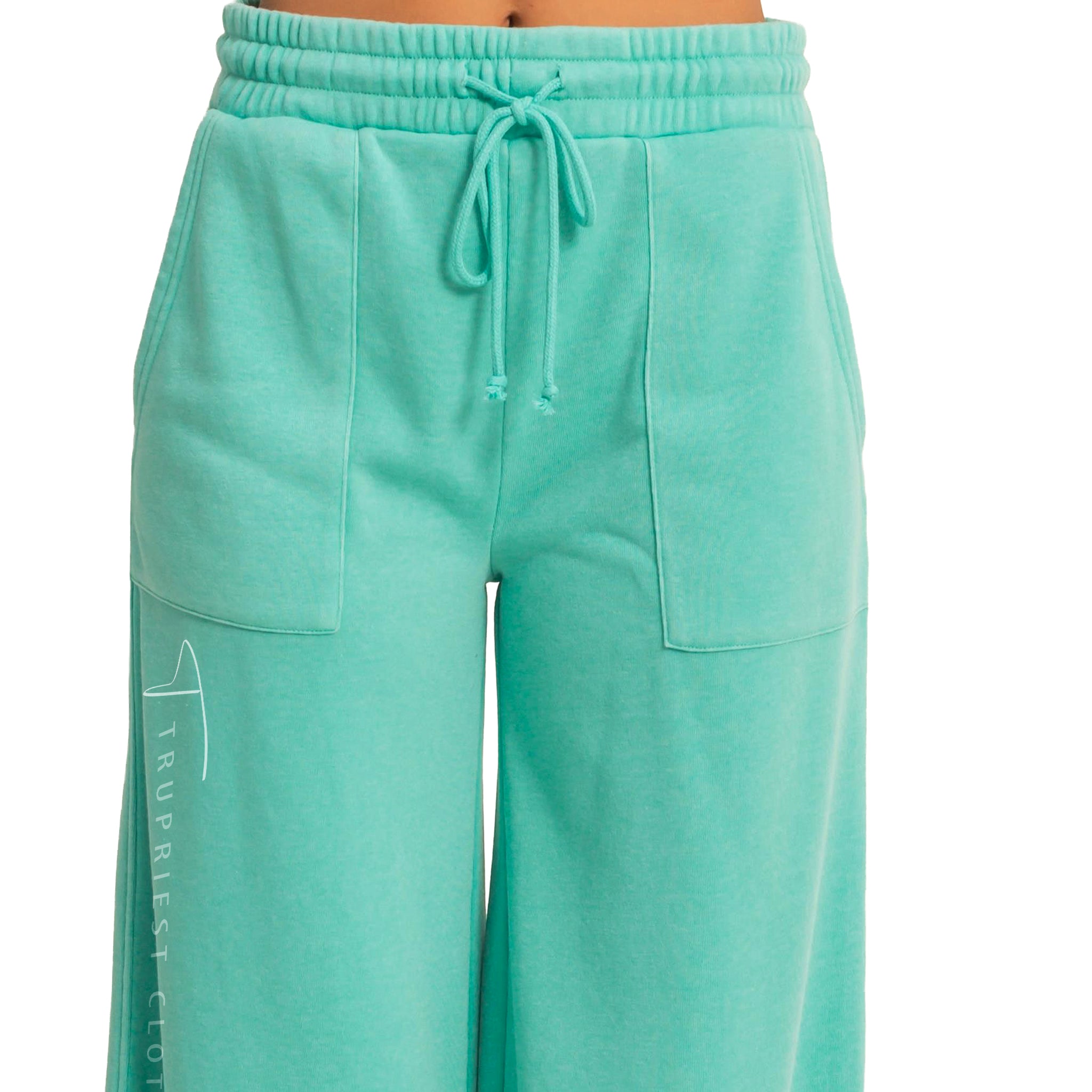 French Terry Wide-leg Pants